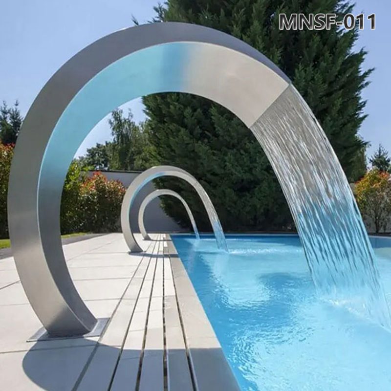Stainless Steel Pool Water Fountain for Sale MNSF-011