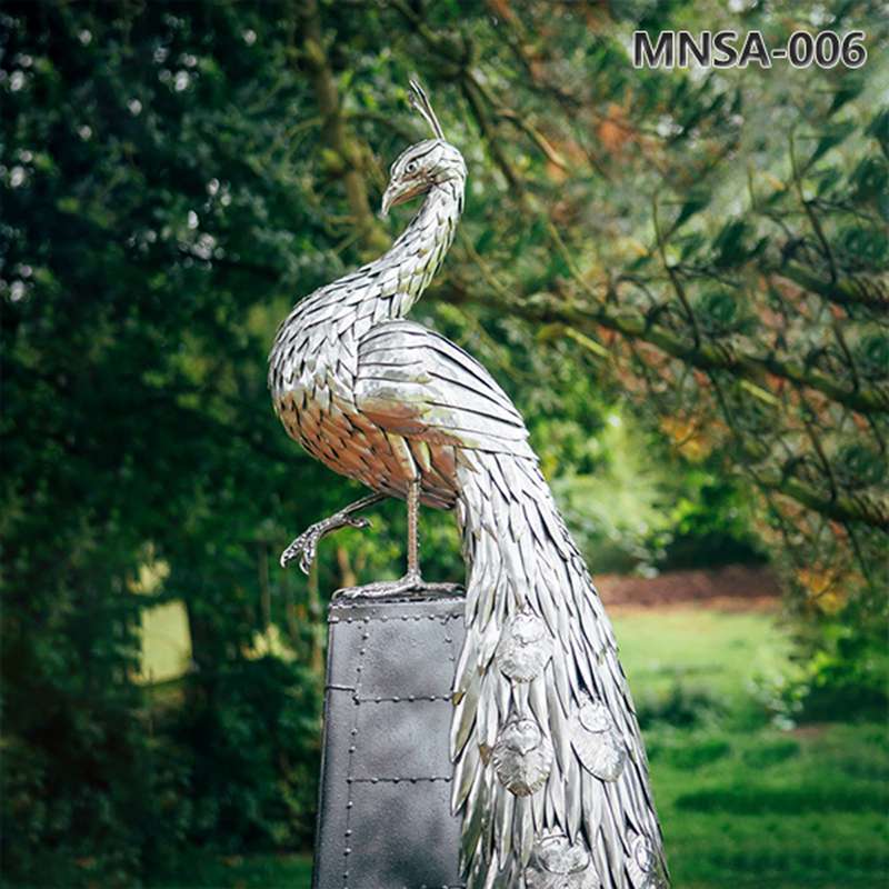 Life Size Metal Peacock Sculpture for Garden MNSA-006