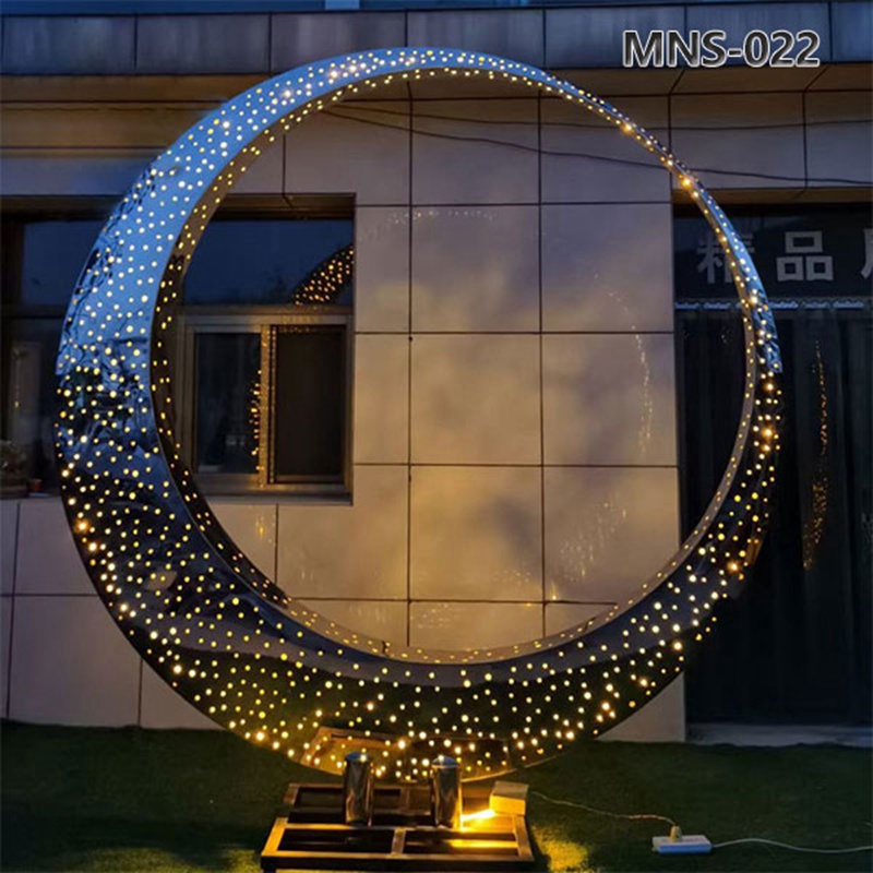 Large Abstract Metal Circle Sculpture for Garden MNS-022