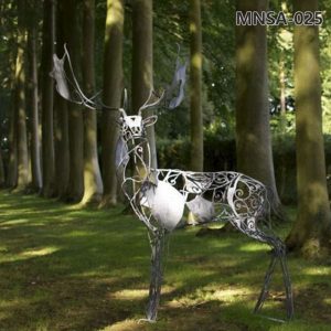 stainless steel deer sculpture (3)