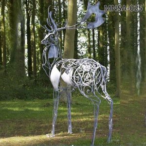 stainless steel deer sculpture (4)