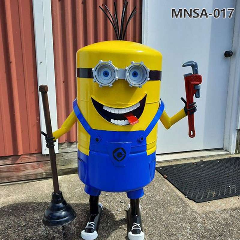 Life Size Painted Metal Minions Sculpture Decor MNSA-017