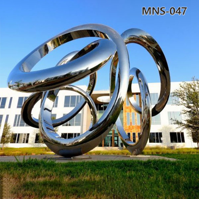 Modern Large Stainless Steel Abstract Sculpture for Garden MNS-047