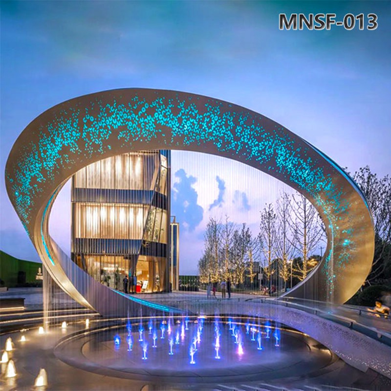 Mobius Strip Large Metal Water Fountains for Outdoor MNSF-013