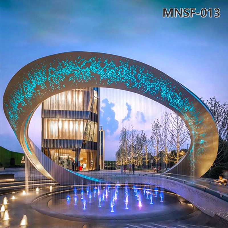 Mobius Strip Large Steel Water Feature MNSF-013