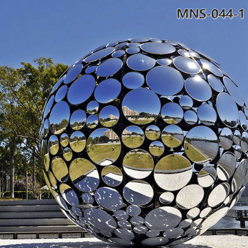 Landscape Large Metal Outdoor Sphere Sculpture MNS-044