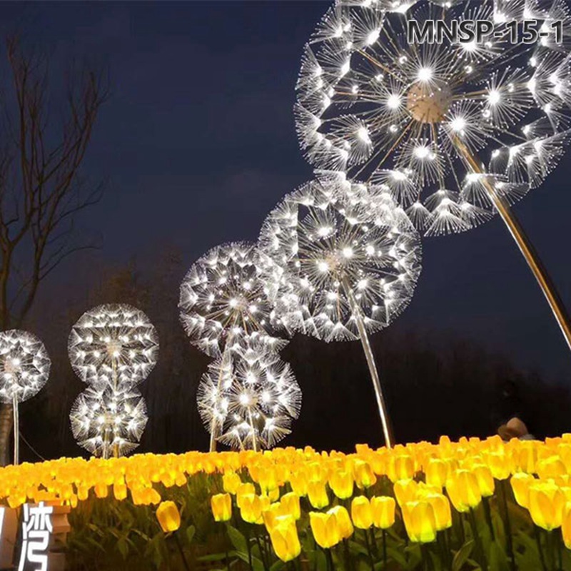 Lighting Metal Dandelion Sculpture for Outdoor MNSP-015