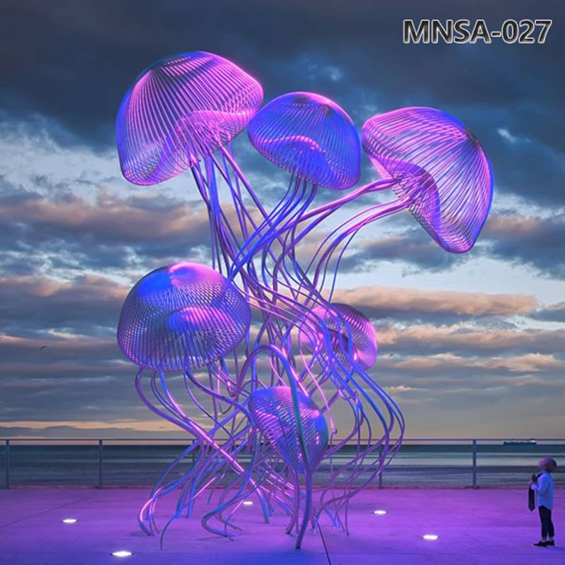 Modern Metal Jellyfish Sculpture for Aquarium MNSA-027