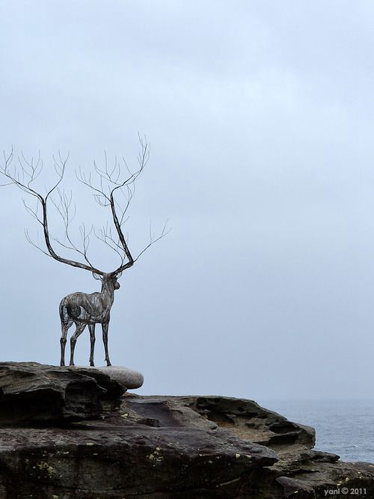 metal wire deer sculpture (5)
