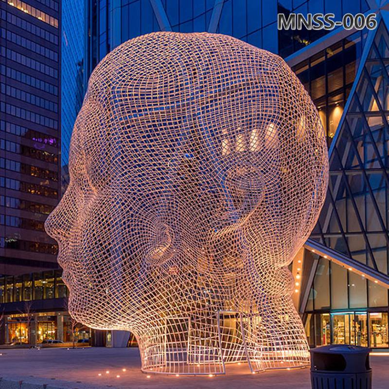 Stunning Large Metal Wire Head Sculpture Wonderland MNSS-006