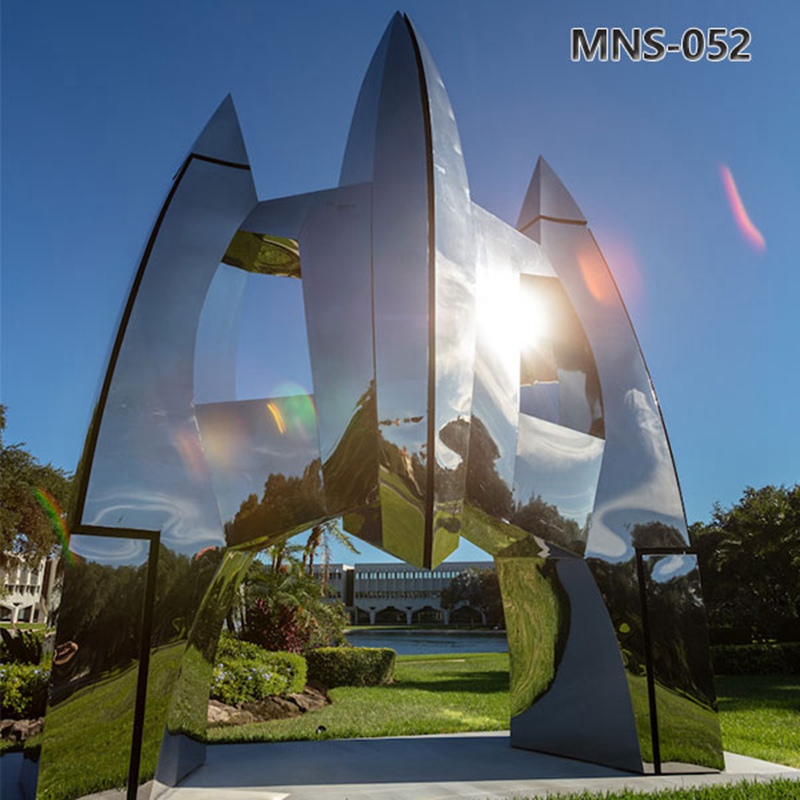 Famous Public Art Architecture Metal Rocket Sculpture MNS-052
