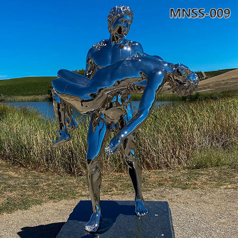 The Care of Oneself Stainless Steel Man Sculpture MNSS–009