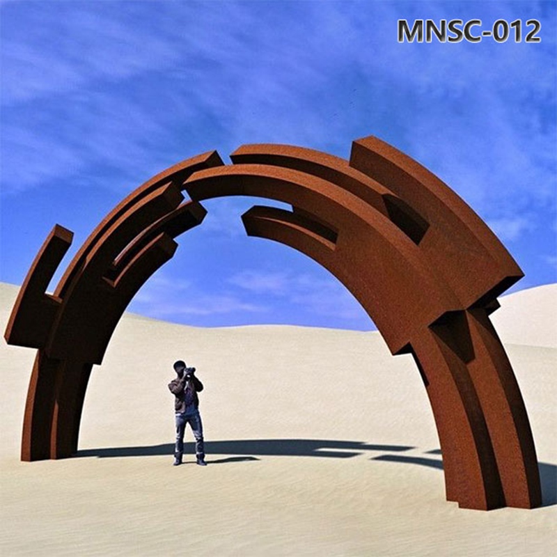 Large Hand Corten Steel Garden Sculpture for Sale MNSC-012