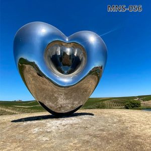 stainless steel heart sculpture (2)