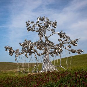 stainless steel people tree sculpture (3)