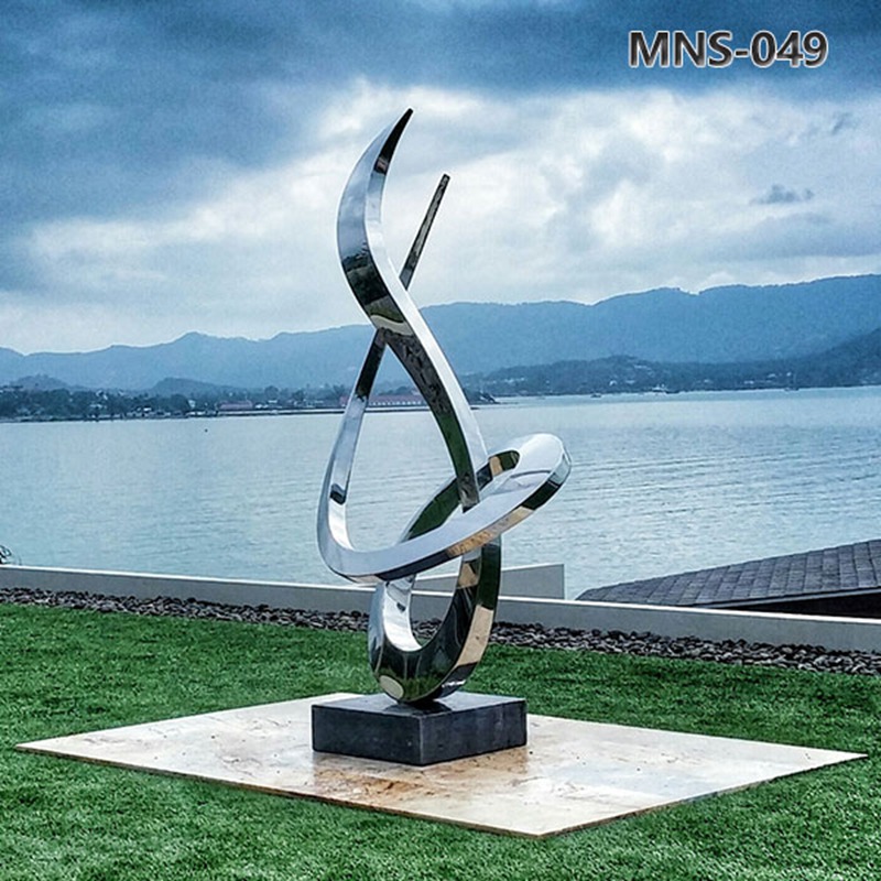 Outdoor Mirror Stainless Steel Growth Sculpture Decor MNS-049