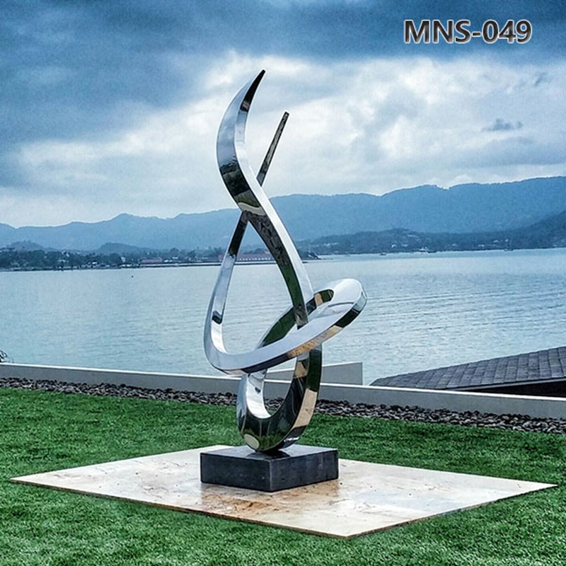 Outdoor Mirror Stainless Steel Growth Sculpture Decor MNS-049