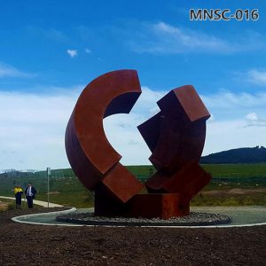 corten steel abstract sculpture (2)