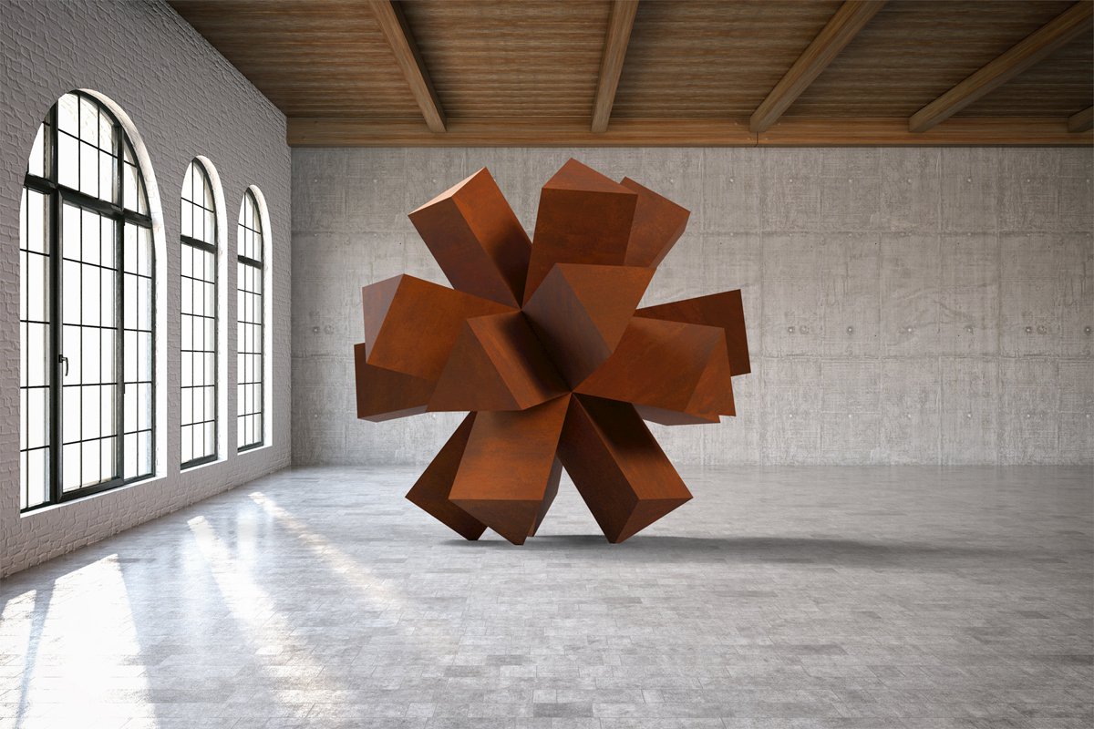 corten steel abstrsct sculpture (2)