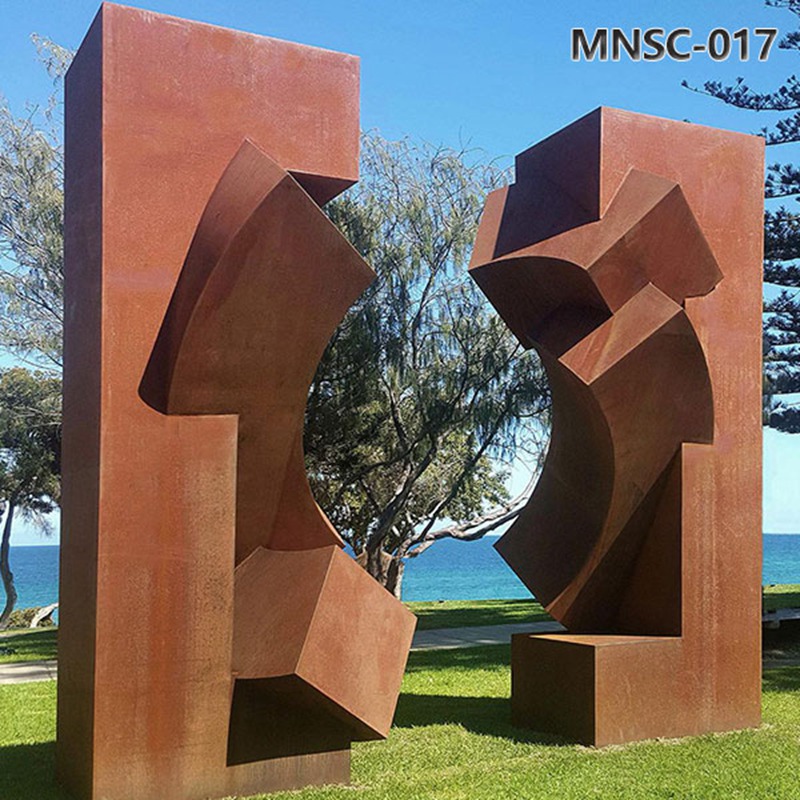 Large Public Abstract Corten Steel Sculpture Manufacturer MNSC-017