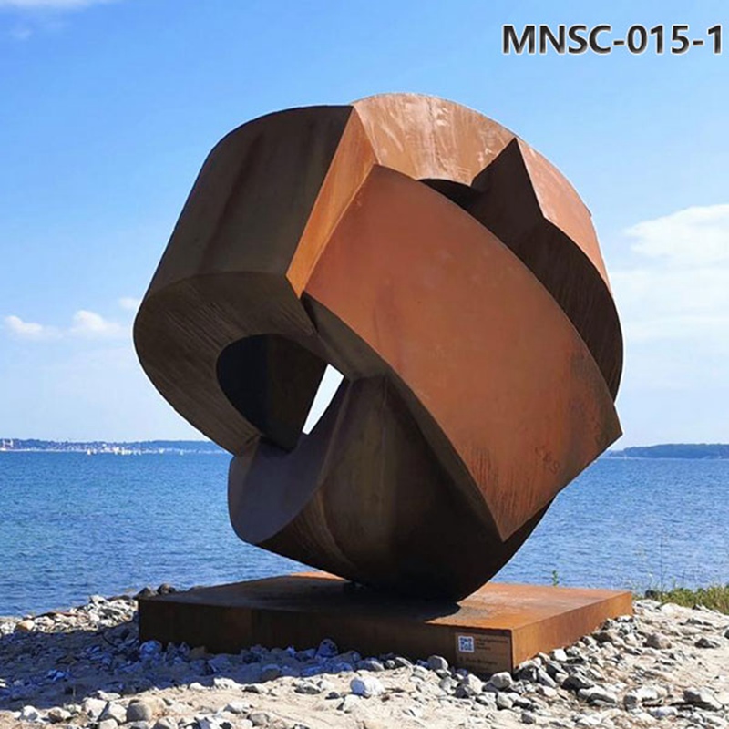 Modern Abstract Corten Steel Garden Sculpture MNSC-015