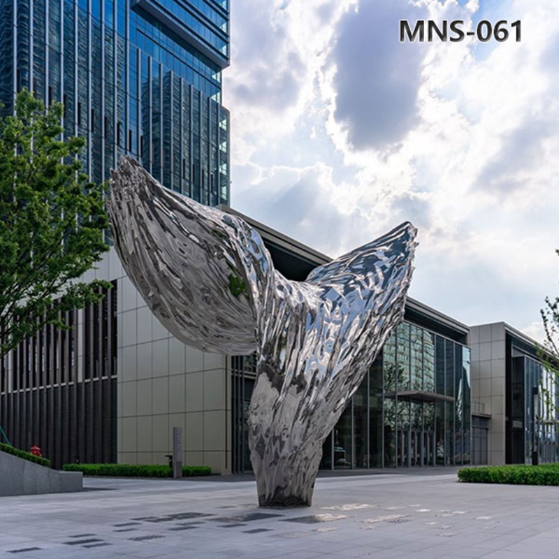Large Polished Landmark Metal Wave Sculpture MNS–061