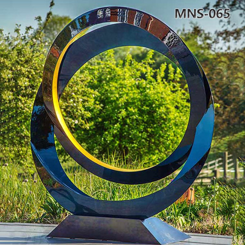 Abstract Eclipse Metal Circle Sculpture for Sale MNS–065