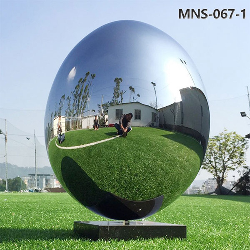High Polished Stainless Steel Egg Sculptures Supplier MNS–067