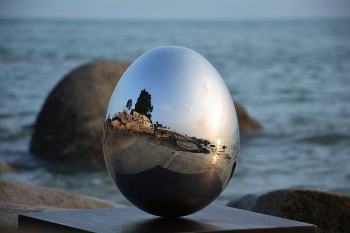 stainless steel eggs statue (10)