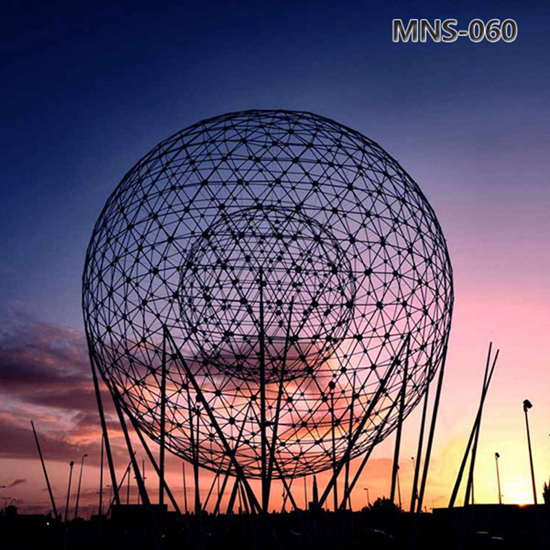 Stainless Steel Rise Wire Ball Sculpture MNS–060