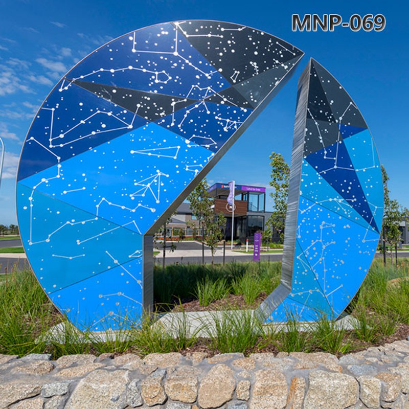 Outdoor Round Metal Landscape Sculpture Manufacturer MNS-069