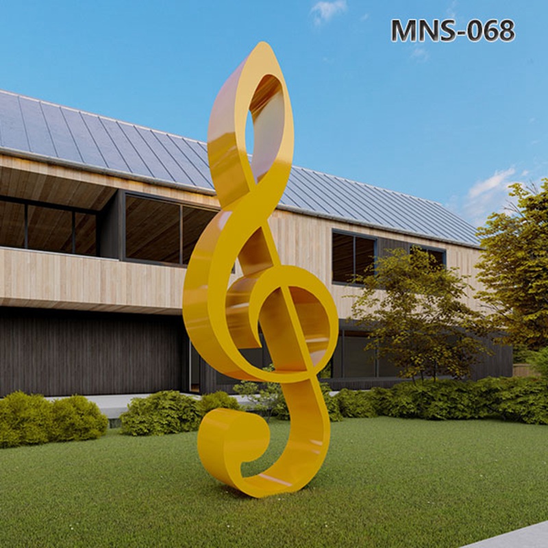 Custom Stainless Steel Music Note Sculpture Manufacturer MNS-068