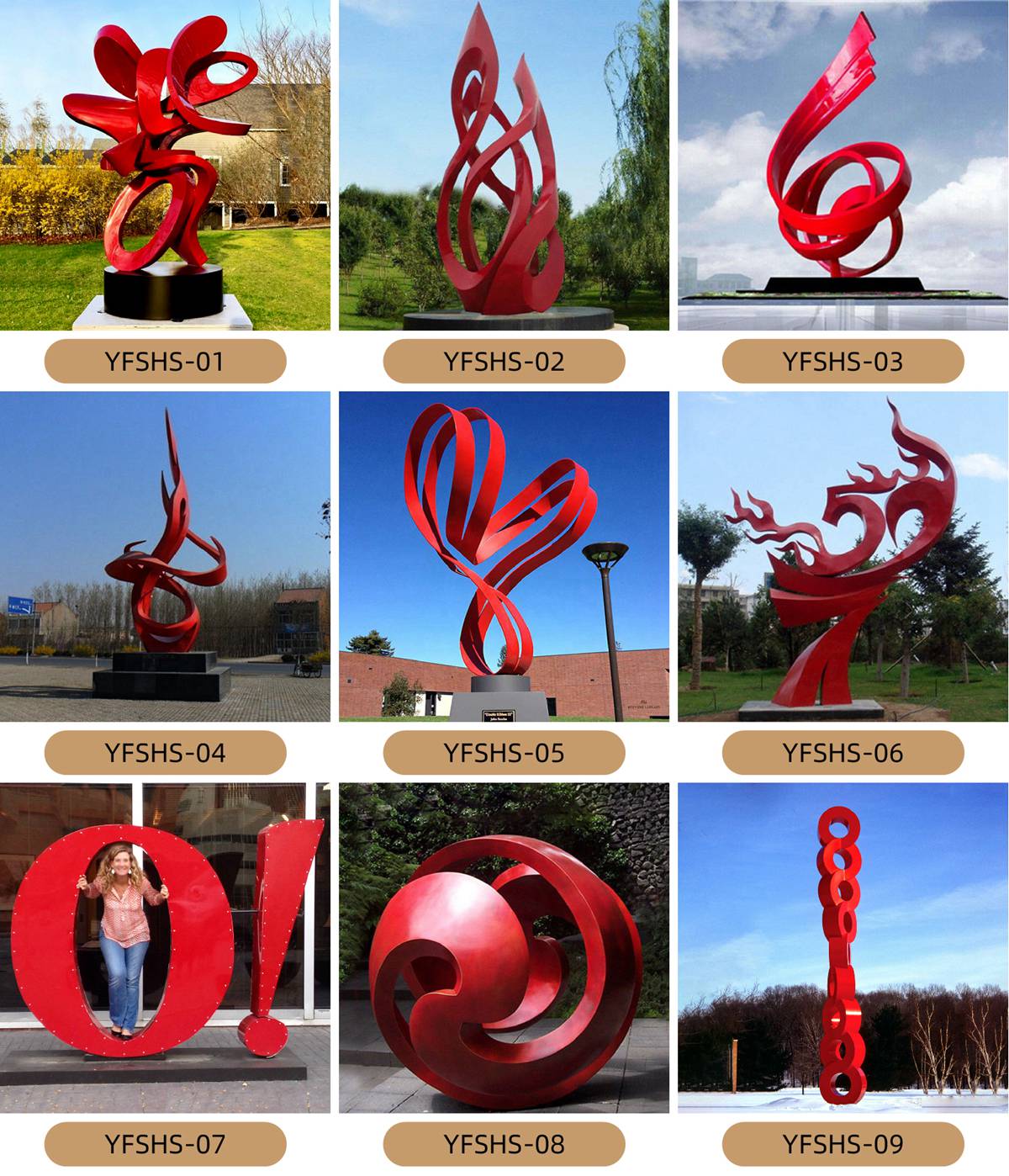 red stainless steel sculpture for sale (10)
