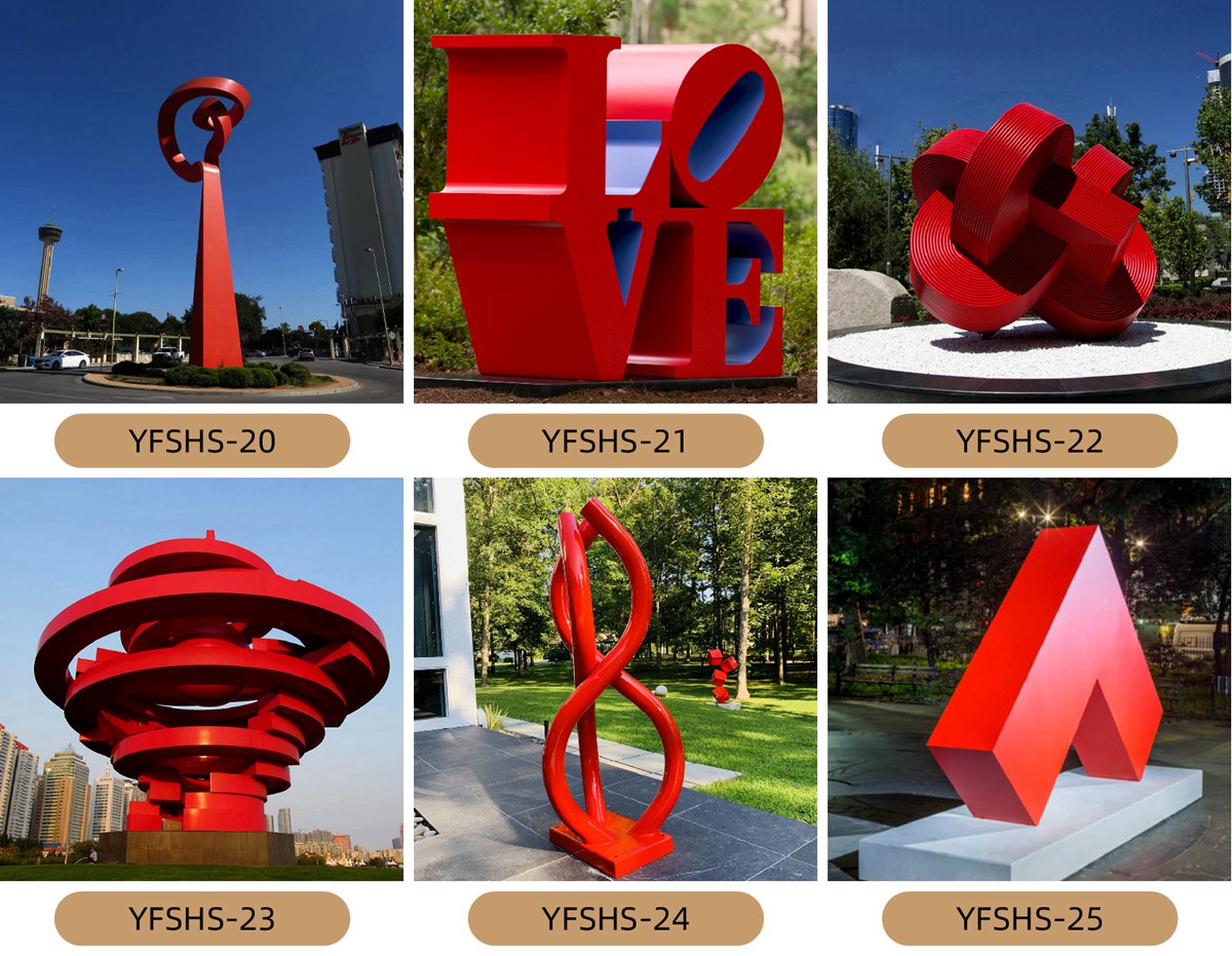 red stainless steel sculpture for sale (2)