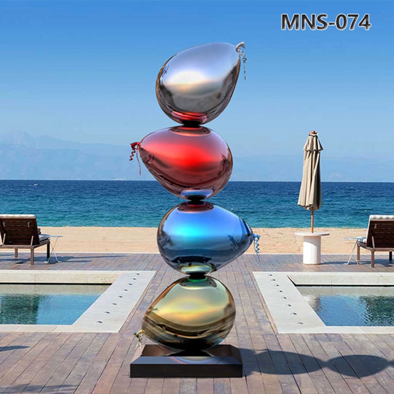 Colorful Metal Balloon Sculpture Column Decor Supplier MNS–074
