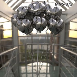 stainless steel balloon sculpture for garden (4)