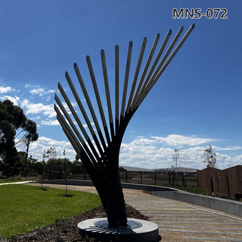 Custom Public Metal Wing Sculpture for Garden MNS-072