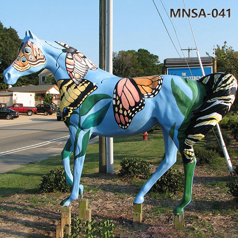 Fiberglass Life Size Horse Sculpture for Sale MNSA–041
