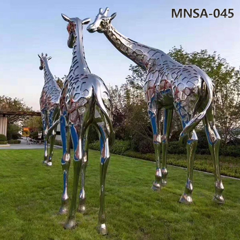 Metal Giraffe Statue Outdoor MNSA–045