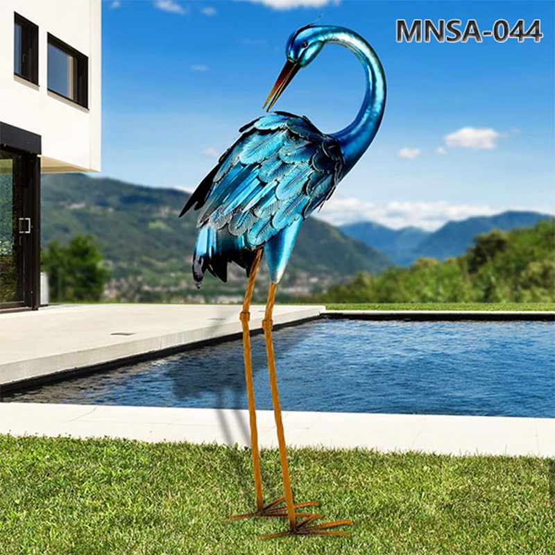 Luxurious Crane Large Metal Garden Statues Supplier MNSA–044