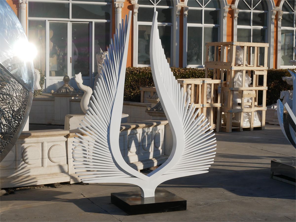 modern metal wings scultpure (2)