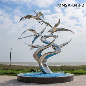stainless steel bird sculpture (1)