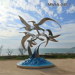 stainless steel bird sculpture (4)