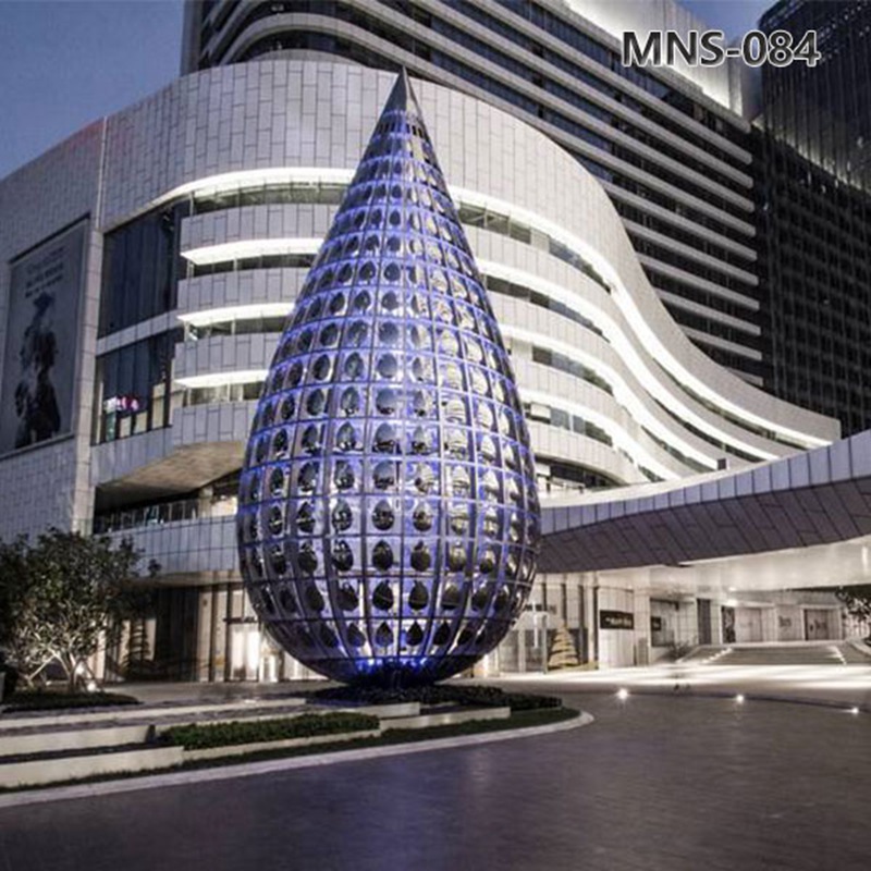 Large Public Metal Drop Hollow Sculpture Manufacturer MNS-084