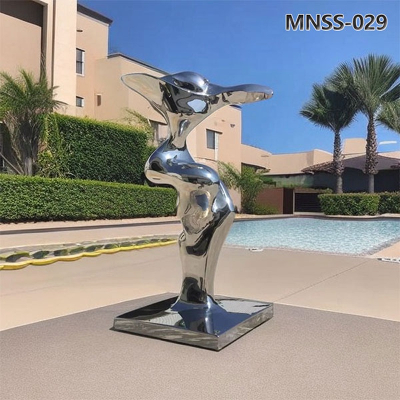Mirrored Metal Garden Figures Sculpture Supplier MNSS–029