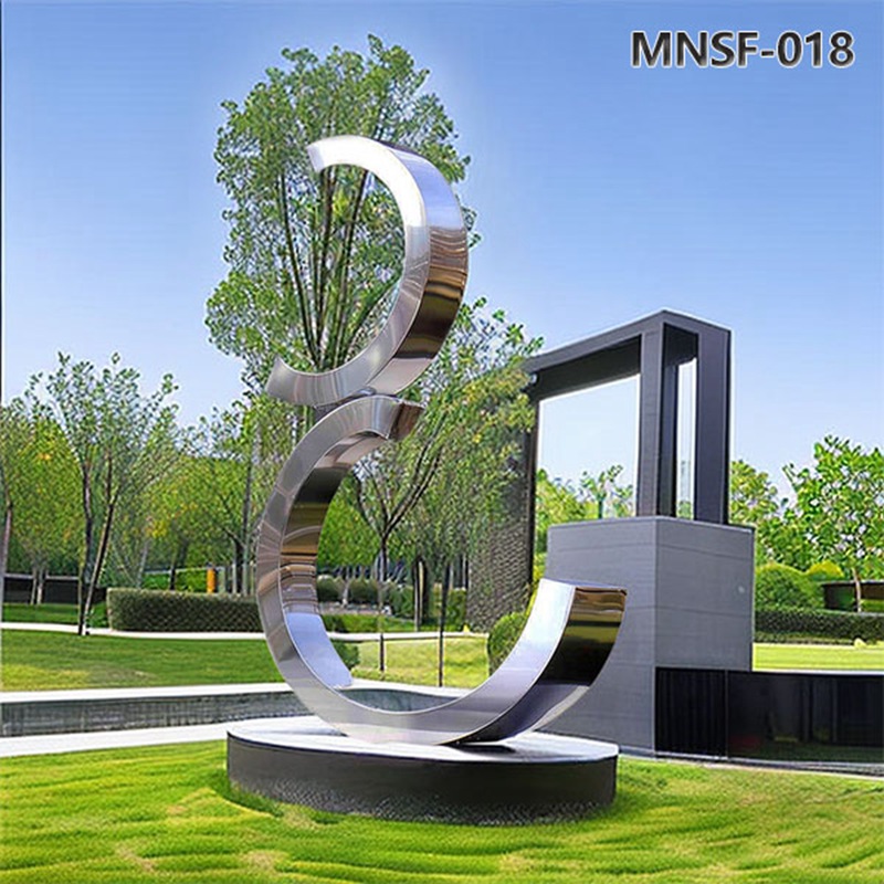 Stainless Steel Circle Garden Sculpture Water Feature MNSF-018