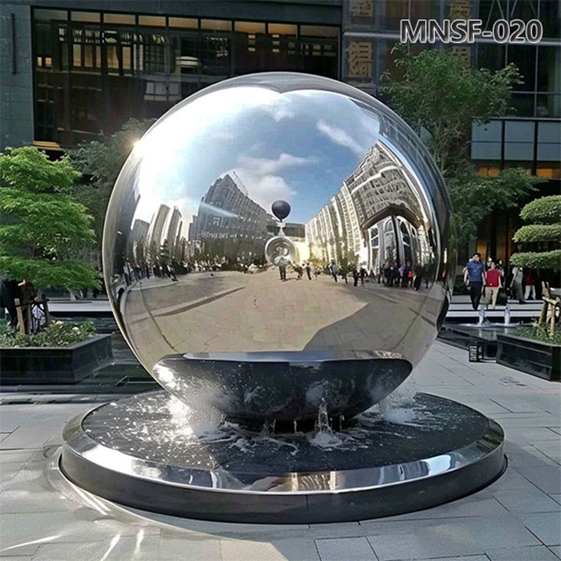 Outdoor Steel Ball Sculpture Water Feature MNSF-020