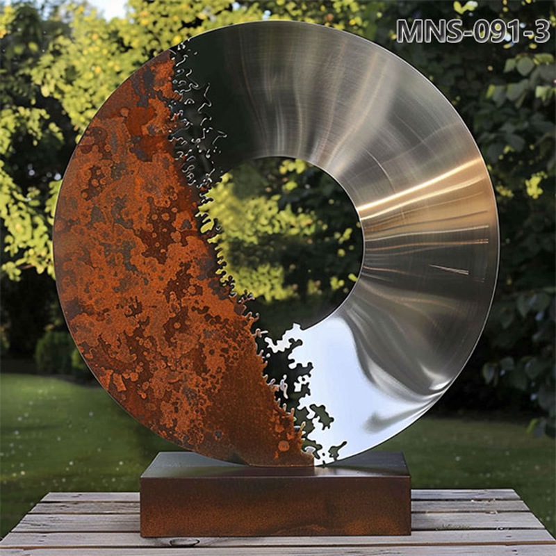 Modern Disc Metal Outdoor Art Sculpture MNS-091