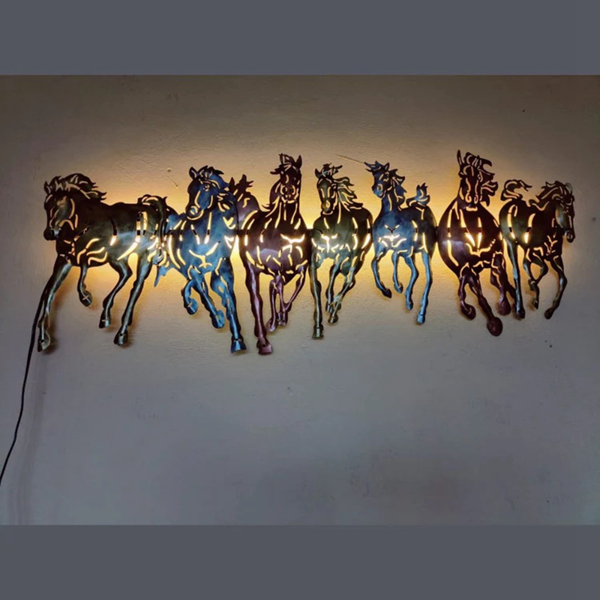 metal horse wall art sculpture (2)