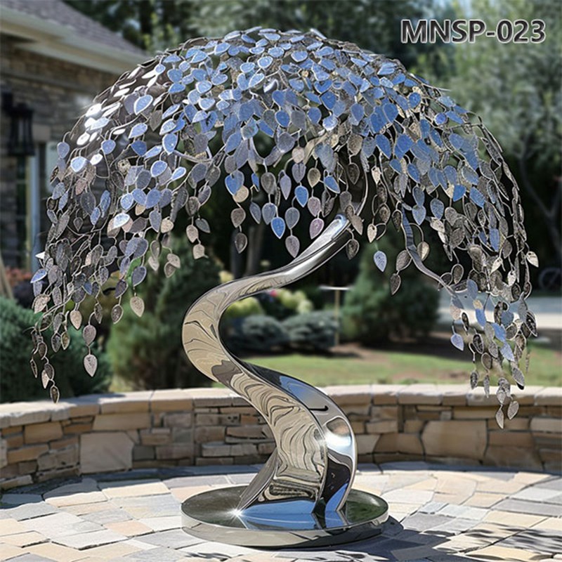 Large Modern Metal Tree Outdoor Sculpture Decor MNSP-023